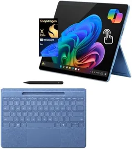 Microsoft Surface Pro 11 Bundle, 2-in-1 Tablet with Sapphire Flex Keyboard and Slim Pen, Copilot+ PC, 13" Touchscreen OLED, Snapdragon X Elite (12 Core), 16GB RAM, 2TB SSD, Win 11 Pro, Sapphire