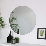 windowera Simple Round Mirror, Wall Mounting, Silver, Unframed