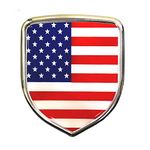 S2S Stylish 3D Metal Chrome Sticker Emblem Badge Logo | Durable & Stylish Automotive Decoration | For Cars & Bikes (USA FLAG)