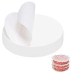 100pcs Burger Greaseproof Paper Sheets Round Non Stick Burger Press Wax Discs Papers Baking Parchment Wrapping Circles for Foods Seperating Patty Meat Beef Cookies Storing Cake Tin Baking Pans(11cm)