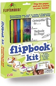 Fliptomania Flipbook Make-Your-Own Flip Book Kit for Kids 3 Pack, Butterfly, Frog, & Blank DIY Flipbook Paper, Drawing Kids Arts & Crafts Project Set, Boys and Girls Arts Craft Kits for Kids Ages 8-12