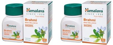 Himalaya Wellness Brahmi, 60 Tablets | Pure Herbs for Mind Wellness | Helps Improves Alertness (Pack of 2)