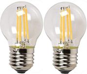 CITRA 4 Watt LED Filament Light Bulb In G45 E26/E27 Medium Base Dimmable (Yellow) - Pack of 2