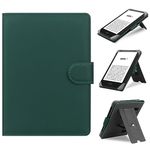 HoYiXi Universal Case Compatible with 6”-6.8” Kobo/PocketBook/Tolino/Sony E-Book eReader Kindle Paperwhite/Kobo Clara HD/Kobo Clara 2E Leather Stand Cover for 6-6.8'' E-Book eReader,green