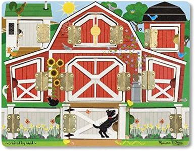 Melissa & Doug Planche Cache La Ferme, Jouet de développement, Jeux d'apprentissage précoce, Planche d'activitées Montessori, Cadeau pour garçons et filles de 2 3 4 5 ans