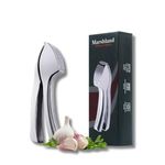 Marshland Premium Garlic Press - Easy to Clean Heavy Duty Garlic Presser & Mincer - Durable Garlic Crusher - No Peel Needed - Crush Garlic Effortlessly - Dishwasher Safe.