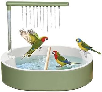 ROOJUNE Bird Bath, Automatic Parrot Shower Bath, Birds Shower Bathtub with Running Water, Birdcage, Medium Birds Parakeet Budgies Cockatiels Conures Finches, Lovebird
