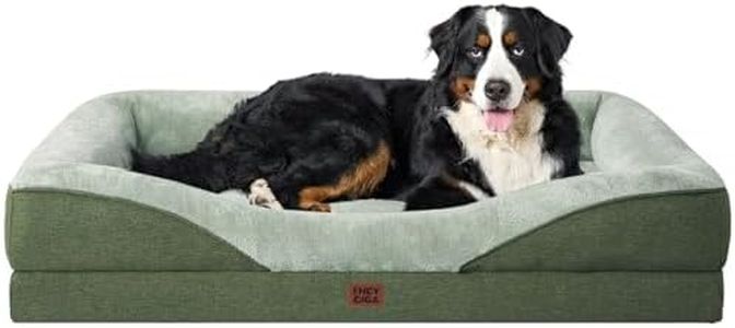 EHEYCIGA Orthopedic XXL Dog Bed for Large Dog, Memory Foam Dog Couch, Green