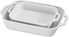 STAUB Ceramics Rectangular Baking Dish Set, 2 pc, White