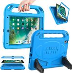 LEDNICEKER Kids Case for iPad 9.7 2018/2017 & iPad Air 2 - [Built-in Screen Protector][Light Weight Handle] Shockproof Stand Case for iPad 9.7 inch 2018(6th Generation) / 2017(5th Gen) - Blue