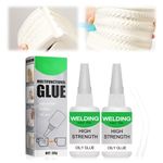 Oily Glue, 2024 Upgraded Multi-Function Leak Sealing Welding Glue,Leather Glue Welding High Strength Universal Super Glue, Oily Glue for Metal, Plastic, Wood, Ceramic, Leather (2PCS)