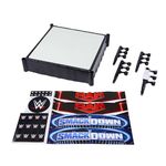 Mattel WWE Superstar Ring, 14 inches with Spring-Loaded Mat, 4 Event Apron Stickers & Pro-Tension Ropes for WWE Action Figures, HLN13