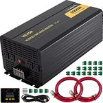 VEVOR Power Inverter, 5000W Modified Sine Wave Inverter, DC 12V to AC 120V Car Converter, with LCD Remote Controller, LED Indicator, AC Outlets Inverter for Truck RV Car Boat Travel Camping Emergency