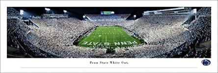 Penn State Football, End Zone (2021 White Out) - Unframed 40 x 13.5 Poster by Blakeway Panoramas