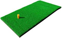 RELILAC Tri-Turf Golf Hitting Mat with Tees | 3-in-1 Foldable Turf Grass Mat for Driving, Chipping Practice | Ideal for Indoor or Outdoor Backyard Training | Choose Your Size (Single Turf(12"x24"))