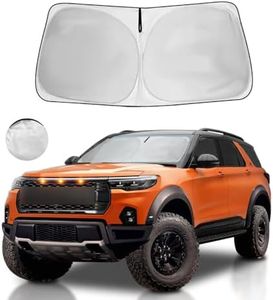 Windshield Sun Shade for Ford Explorer Window Sunshade 2020 2021 2022 2023 2024 2025 Accessories Sunshade Windshield Cover - 4 Layers Front Window Shade Sun Visor Blocks UV Keep Car Cooler