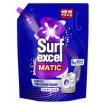 Surf Excel Matic Front Load Liquid Detergent 5Kg Refill Pouch, Specially designed to remove Tough Dried Stains, 1st time in Washing Machine