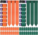 Uikro Flag Football Belts, 14 Player Flag Football Flags Set for Adult Youth Kids Sports Training Games (Green & Orange)