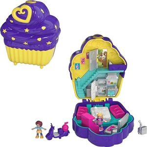 Polly Pocket Pocket World Cupcake Compact with Surprise Reveals, Micro Dolls & Accessories [Amazon Exclusive]
