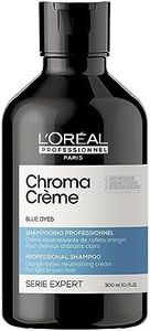 L’Oréal Professionnel, Champú neutralizante de tonos anaranjados, Para cabellos castaños, Textura cremosa con pigmentos azules, Chroma Crème, SERIE EXPERT, 300 ml