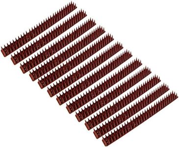 AIMALL 12pcs Bird Spikes Cat Possum Mouse Pest Control Spiked Fence Wall Deterrent Long for Anti-Climbing Security, 16.93 x 1.81 x 1.38 Inches, Brown