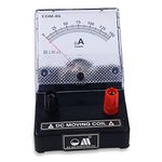 OM® Meters EDM-80 Desk Stand Analog 0-150 uA Micro Ammeter | Moving Coil Ampere Meter | Meter For Educational purpose | Black