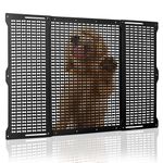 RV Screen Door Protector for Dogs, Adjustable Aluminum Alloy RV Entry Grille Protectors Pet Guard Defender Accessories for Inside Camper Trailer Pets Kids Protection, 22 to 31.5 Inches, Bone Shape