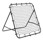 Rebounder Net Practise Football Training Net Soccer Kickback Target Goal Pro for Children Kids Play Teaching Equipment Adjustable Portable Soccer Door (Black, Single-Sided)