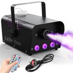 Fog Machine, UKing Smoke machine with Wireless Remote Control, 500 WATT Stable and Portable, Suitable for Party, Disco Dj Effect, Christmas, Wedding Celebrations and Stage Performances(500W Black)