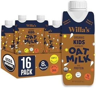 Willa's Organic Kid's Chocolate Oat Milk with 8g Protein & 240g Calcium, Plant-Based Milk for Kids, Dairy-Free, Low Sugar, 2g Fiber– 8.25 oz, 16 Pack