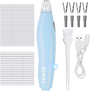 Electric Eraser, with 140 Eraser Refills, Rechargeable Pencil Erasers for Artists, Electric Erasers for Drafting, Drawing, Painting, Sketching, Architectural Plans, Detailer Tool-Light Blue