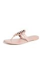 Tory Burch Womens Miller Leather Thong Flat Sandals, Light Makeup, 9.5