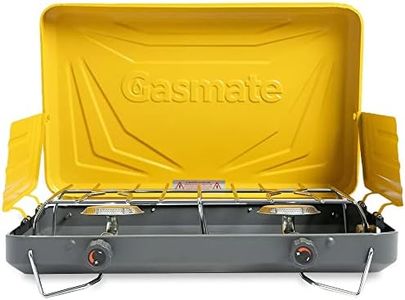 Gasmate Classic 2 Burner Camping Stove Yellow/Grey