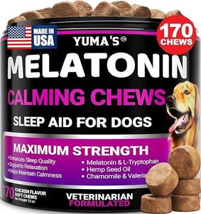 YUMA'S Melatonin for Dogs - 170 Dog Melatonin Chews for Small and Large Dogs - Puppy Melatonin - Dog Sleep Aid - Calming Treats for Stress Anxiety Relief - Calming Chews for Dogs - Dog Sleeping Pills