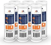 Aquaboon Coconut Shell Water Filter Cartridge | Activated Carbon Block CTO | Universal 5 Micron 10 inch Cartridge | Compatible with DWC30001, WFPFC8002, FXWTC, WHEF-WHWC, WHKF-WHWC 6-Pack