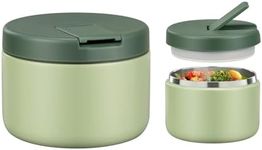 LOHASOK 12oz Kids Soup Thermo for Hot Food Insulated Vacuum Food Jar with Buckle Lid, Stainless Steel Wide Mouth Leak Proof Lunch Container for School Travel 1 Pack