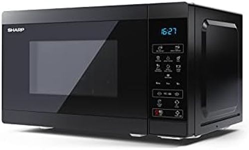SHARP YC-MS02U-B Compact 20 Litre 800W Digital Microwave, 11 power levels, ECO Mode, defrost function, LED cavity light - Black