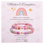 BOCHOI Back to School Preschool Bracelets Gifts for 5th 8th Grade Girls Graduation Gift Mother Daughter Gifts Cute Bracelets Daughter Gifts from Mom and Daughter Matching Bracelets Set Graduation Bracelet