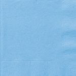 Unique 30895 Solid Luncheon Napkins | Powder Color Theme | 50ct, Baby Blue, Pack of 50