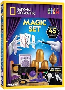 Blue Marble National Geographic Kids Magic Set - 45 Magic Tricks for Kids to Perform with Step-by-Step Video Instructions for Each Trick Provided by a Professional Magician, Toys for Boys and Girls