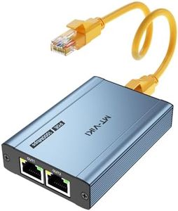 MT-VIKI Upgraded POE Ethernet Splitter 1 to 3 1000Mbps, (No Power Supply Required), POE Gigabit Dual RJ45 Splitter for Cat5e/6/7/8 Cable, Work with POE IP Camera, POE Switch and More