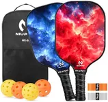 2024 niupipo Pickleball Paddles, Pickleball Paddles Set of 2, Fiberglass Surface, Polypropylene Honeycomb Core, Cushion Grip, Lightweight Pickleball, Portable Carry Bag