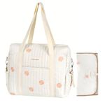 GOBABYMART Diaper Bag Tote, Maternity Bag, Travel diaper tote, Multifunction baby bag, Baby Nappy Bags, Messenger bag, Medium - Flowers