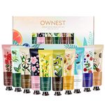 Ownest 10 Pack Hand Cream Kit, Plant Fragrance Moisturizing Hand Care Cream, Hydrating Formula Hand Lotion for Dry Crack Skin, Protable Travel Size, Best Gift Kit for Birthday Christmas