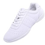 DADAWEN Women's Girls' Cheerleading Shoes Dance Sneakers Yoga Shoes Size 11 M US Little Kid White