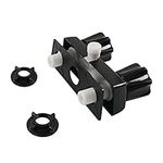 PETSTIBLE 4" Shower Faucet Valve Shower Valve Diverter Dual Knobs for Mobile Home RV Bathroom Black