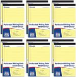 BAZIC Products Perforated Writing Pad, 50 Sheets 5x8 Inch, Jr. Lined Ruled Memo Writing Pads Note Paper for Office School Student, Total 12 Count