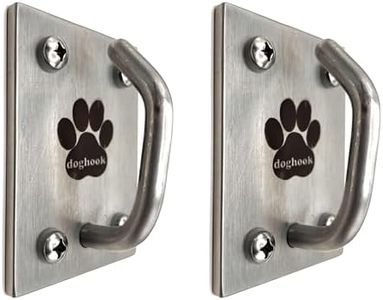Canine Hitch- Secure Dog Leash Parking Mounted Indoor – Outdoor Wall Hook - Tie Out Stainless Steel Practical Lead Management for Home & Business, Ultimate Strength 2 Pack