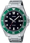 Casio Men Analogue Quarz Watch with Stainless Steel Strap MDV-107D-3AVEF