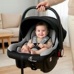 R for Rabbit Picaboo Baby Carry Cot, 4 in 1 Multi Purpose Kids Carry Cot, Infant Car Seat, Rocker for Infant Babies of 0 to 15 Months & Weight Capacity Upto 13 Kgs |(Grey Black)